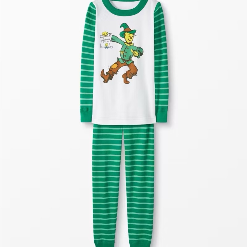GUC Hanna Andersson Wizard of Oz Scarecrow Long John Pajamas - Size 4
